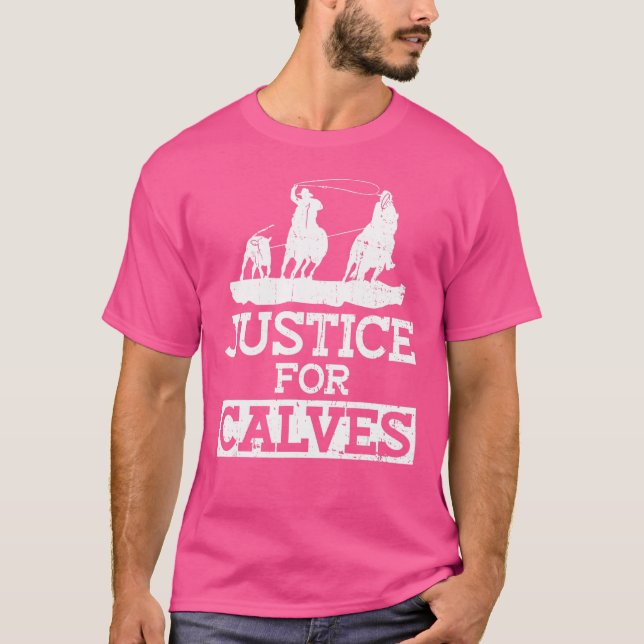 Camiseta Justicia para terneros contra la protesta de rodeo (Anverso)