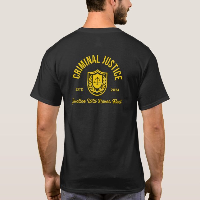 Camiseta Justicia penal "La justicia nunca descansará" 2024 (Reverso)