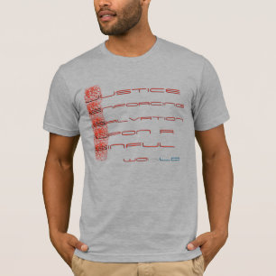 Camiseta Justicia que hace cumplir la salvación sobre un