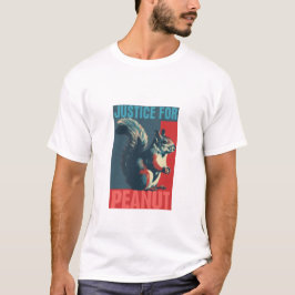 Camiseta Justicia retro para maní la ardilla