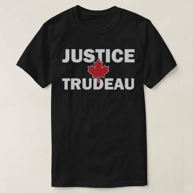 Camiseta Justicia Trudeau Canadá Justine Trudeau (Diseño del anverso)