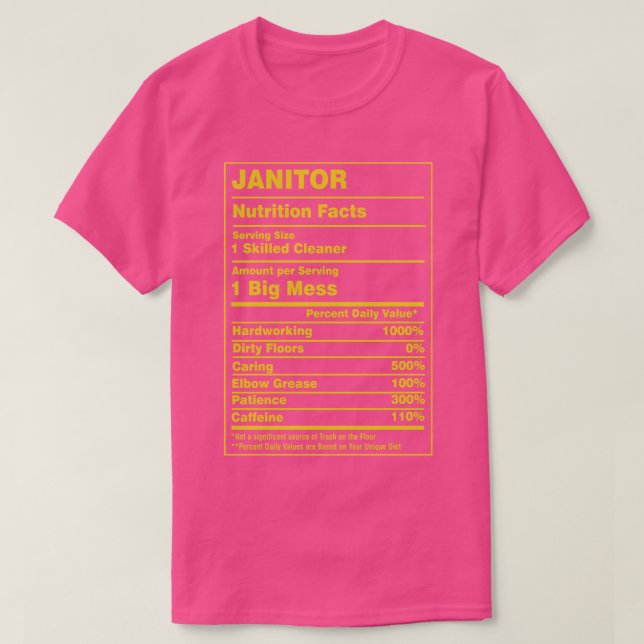 Camiseta Justificador de los hechos de nutrición (Diseño del anverso)