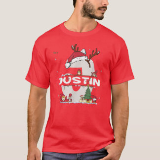 Camiseta Justin Navidades con Justin Name para navidades di