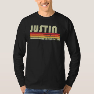 Camiseta JUSTIN Nombre de regalo Personalizado Funny Retro