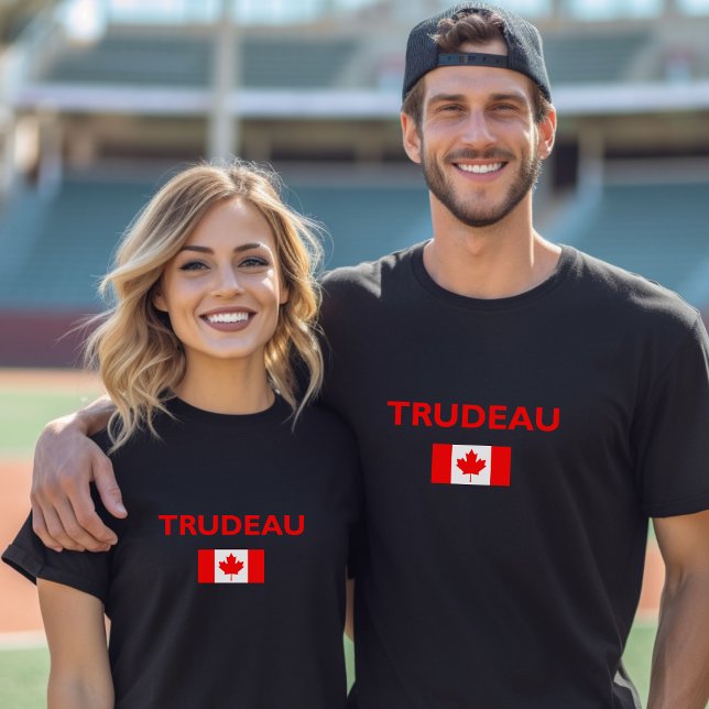 Camiseta Justin Trudeau Canadá Bandera canadiense oscura (Subido por el creador)