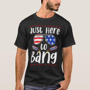 Camiseta Justo Aquí Al Bang 4 De Julio Bandera Americana Gl