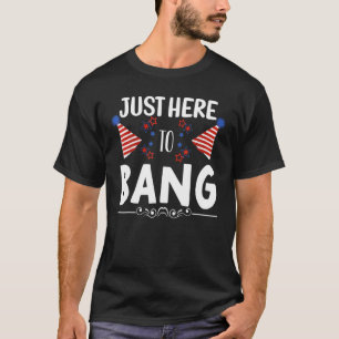 Camiseta Justo Aquí Al Bang 4 De Julio Bandera Estadouniden