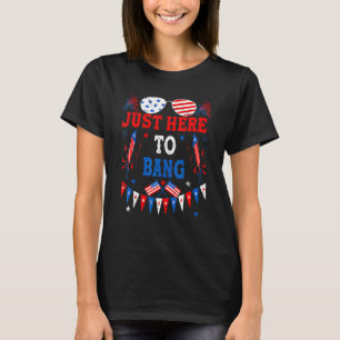 Camiseta Justo Aquí Al Bang 4 De Julio Bandera Estadouniden