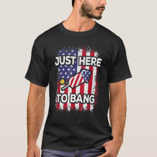 Camiseta Justo Aquí Al Bang 4 De Julio Bandera Estadouniden