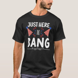 Camiseta Justo Aquí Al Bang 4 De Julio Bandera Estadouniden