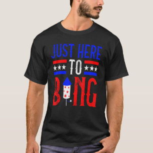 Camiseta Justo Aquí Al Bang 4 De Julio Bandera Estadouniden