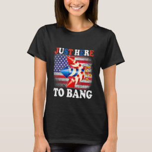 Camiseta Justo Aquí Al Bang 4 De Julio Fuegos Artificiales 