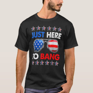 Camiseta Justo Aquí Al Bang 4 De Julio Los fuegos artificia