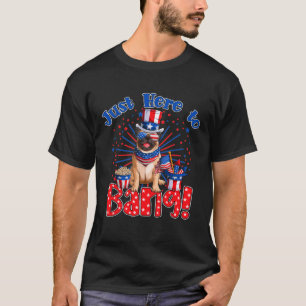 Camiseta Justo aquí al Bang Cuarto de Julio de Pug