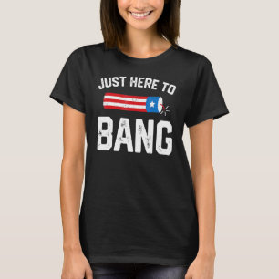 Camiseta Justo Aquí Al Patriótico Del Fuego Del 4 De Julio