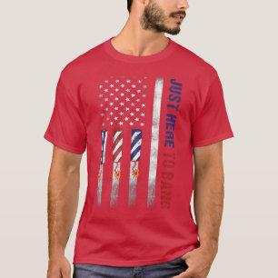 Camiseta Justo aquí para Bang American Flag fuegos artifici