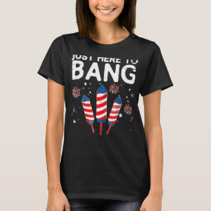 Camiseta Justo Aquí Para Bang Bang American Flag Gafas De S