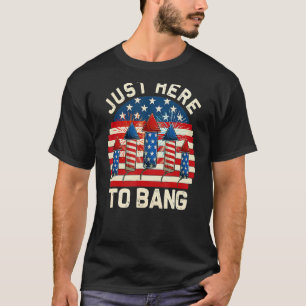 Camiseta Justo Aquí Para Bang Fuegos Artificiales Bandera N