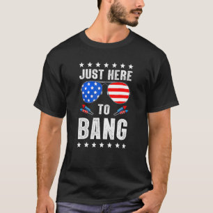 Camiseta Justo Aquí Para Bang Gafas De Sol Uu Bandera Fuego