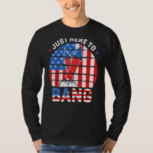 Camiseta Justo Aquí Para Bang Hombres Patrióticos
