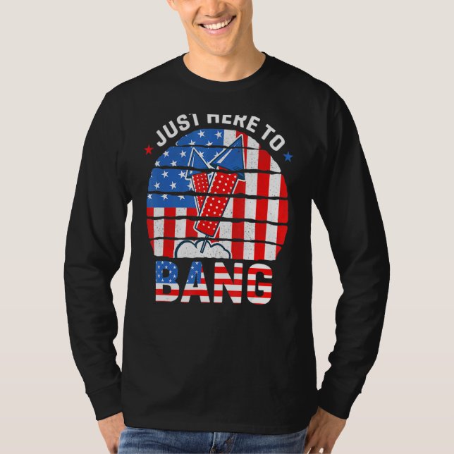 Camiseta Justo Aquí Para Bang Hombres Patrióticos (Anverso)