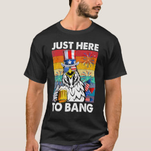 Camiseta Justo Aquí Para Bang La Bandera De Estados Unidos 