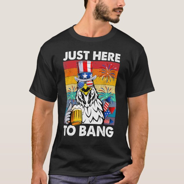 Camiseta Justo Aquí Para Bang La Bandera De Estados Unidos  (Anverso)
