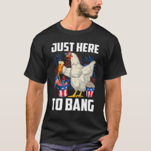 Camiseta Justo Aquí Para Bang La Bandera De Estados Unidos