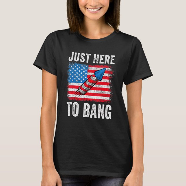 Camiseta Justo Aquí Para Bang Los Fuegos Artificiales De La (Anverso)