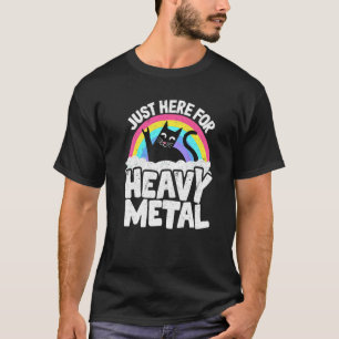 Camiseta Justo Aquí Para El Pesado Gato De Gótico De Sataná