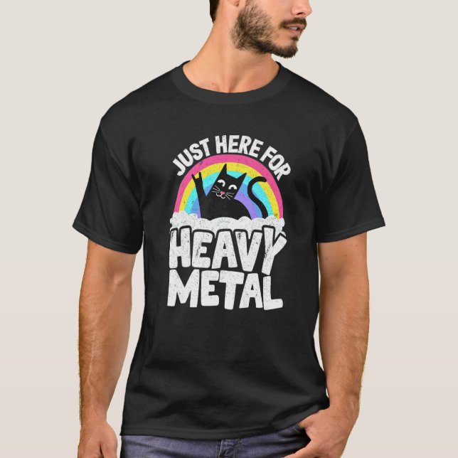 Camiseta Justo Aquí Para El Pesado Gato De Gótico De Sataná (Anverso)