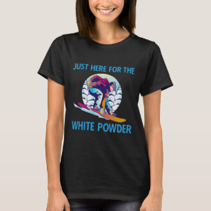 Camiseta Justo aquí para el Snowb del White Powder Retro 90