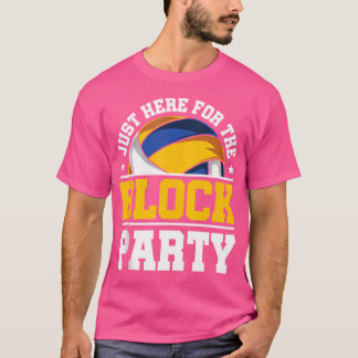 Camiseta Justo Aquí Para El Voleibol Fiesta En Bloque