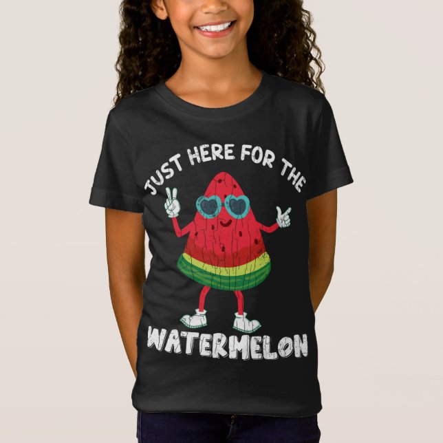 Camiseta Justo Aquí Para La Divertida Fruta De Verano De La (Anverso)