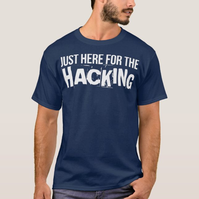 Camiseta Justo Aquí Para La Hackathon De Hacking Coding Swa (Anverso)
