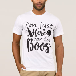 Camiseta Justo aquí para la Halloween de Boos