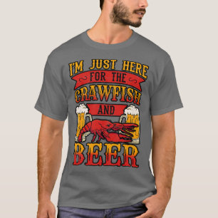 Camiseta Justo Aquí Para La Langosta Y La Cerveza