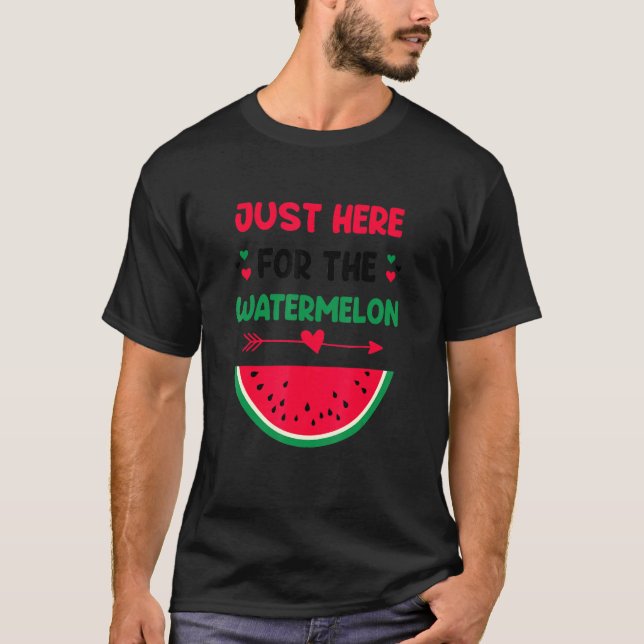 Camiseta Justo Aquí Para La sandía Las sandías Aman El Cot (Anverso)