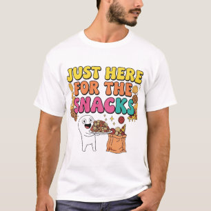 Camiseta Justo Aquí Para Los Aperitivos - Comida Graciosa L