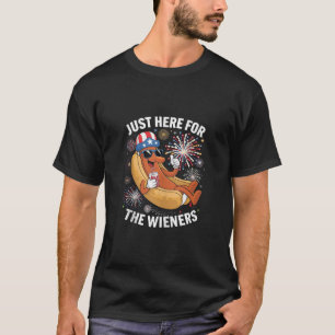 Camiseta Justo Aquí Para Los Wieners Béisbol Hotdog Tank To