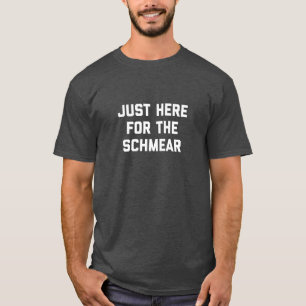 Camiseta Justo aquí por el Bagel Deli Nosh judío Schmear