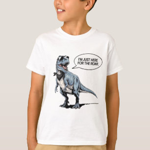 Camiseta Justo aquí por el rugido - Dinosaurio retro