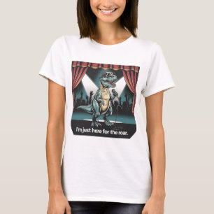 Camiseta Justo aquí por el rugido - Dinosaurio retro