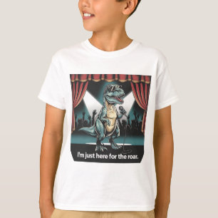 Camiseta Justo aquí por el rugido - Dinosaurio retro