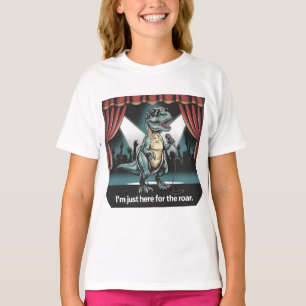 Camiseta Justo aquí por el rugido - Dinosaurio retro