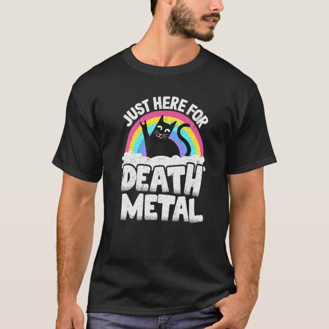 Camiseta Justo Aquí Por La Muerte Se Encuentran Fuertes Gat (Anverso)