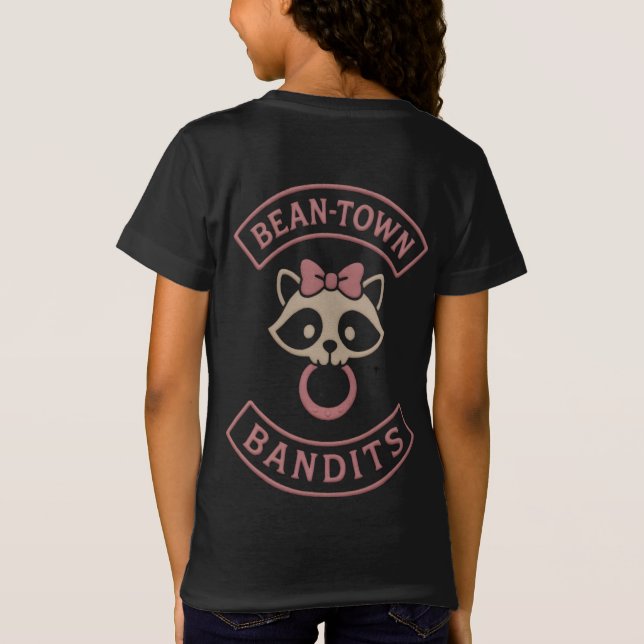 Camiseta Juvenil Bean-Town Bandits - Rosa (Reverso)