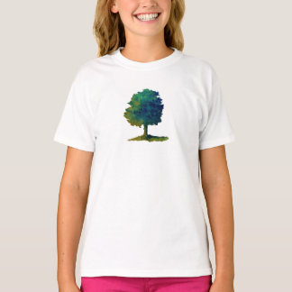 Camiseta juvenil de árbol de sombra verde