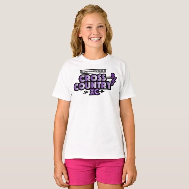 Camiseta juvenil de Blacksburg New School Cross Co (Anverso completo)