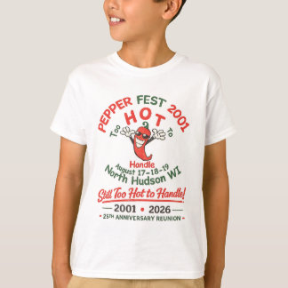 Camiseta juvenil del 25º aniversario del Pepper Fe